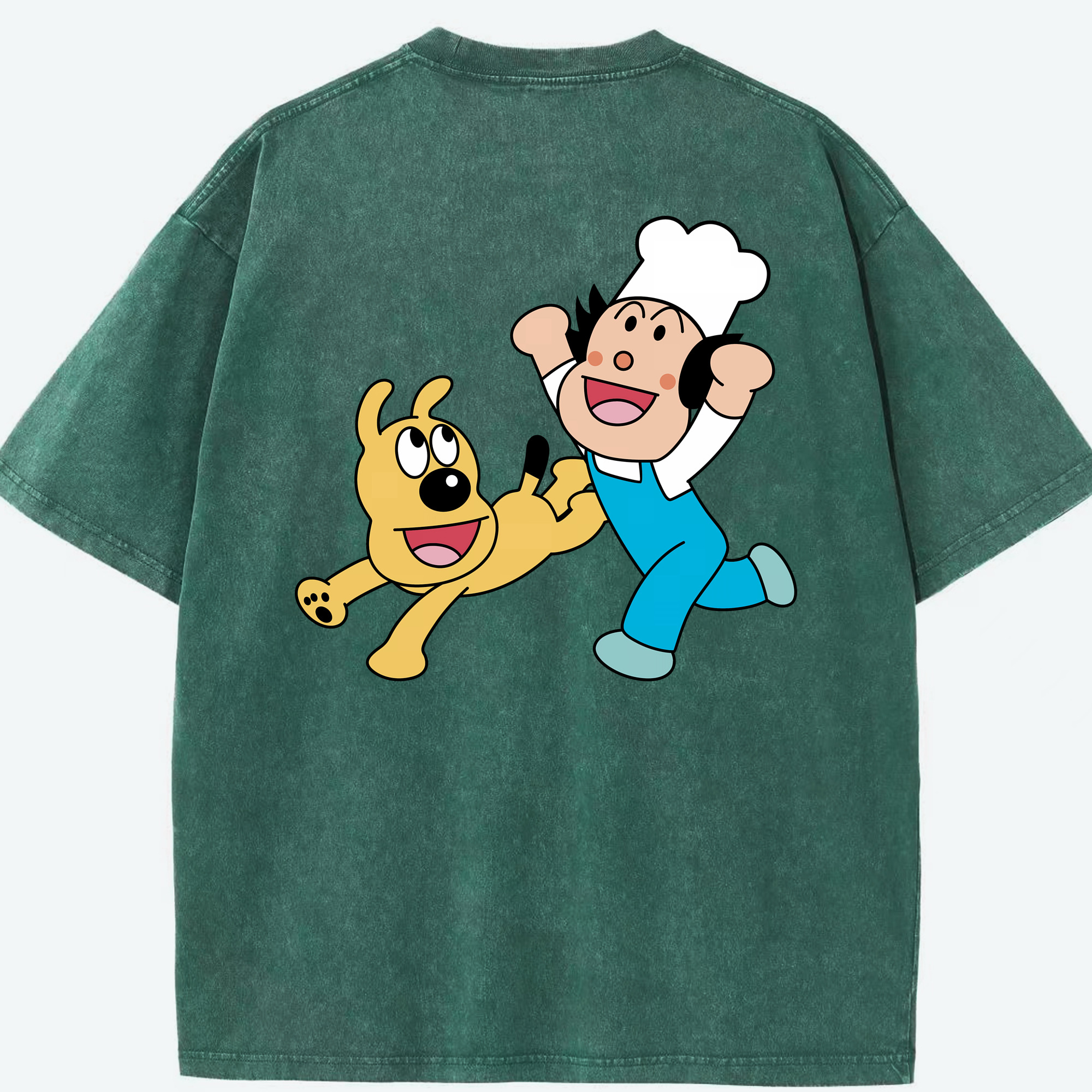（画像用） アンパンマン Anpanman 綿100% ヴィンテージ風 半袖Tシャツ（背面プリント）